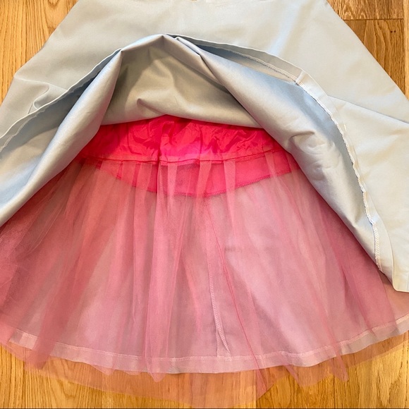 VINTAGE Circle Skirt Baby Blue Waist 32” - Picture 3 of 10